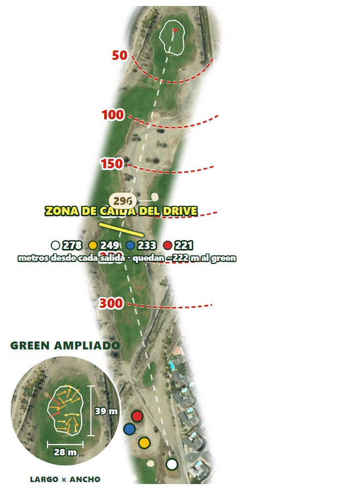 Plano del hoyo 2 de Anfi Tauro Golf (Anfi Golf by Lopesan)