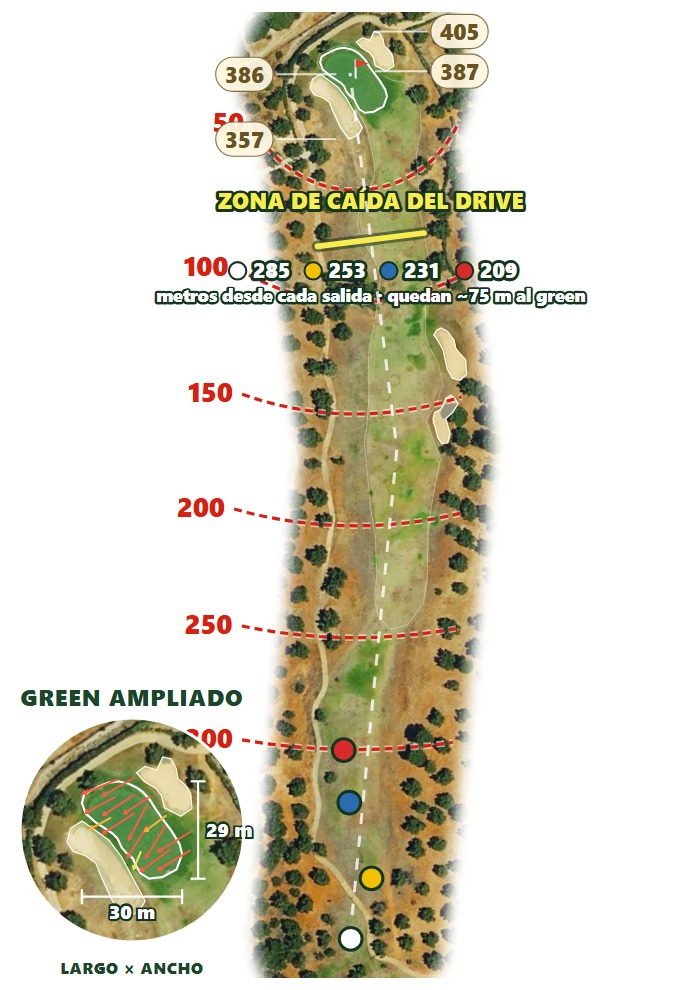 Plano del hoyo 3 de Arcos Gardens Golf Club & Country Estate