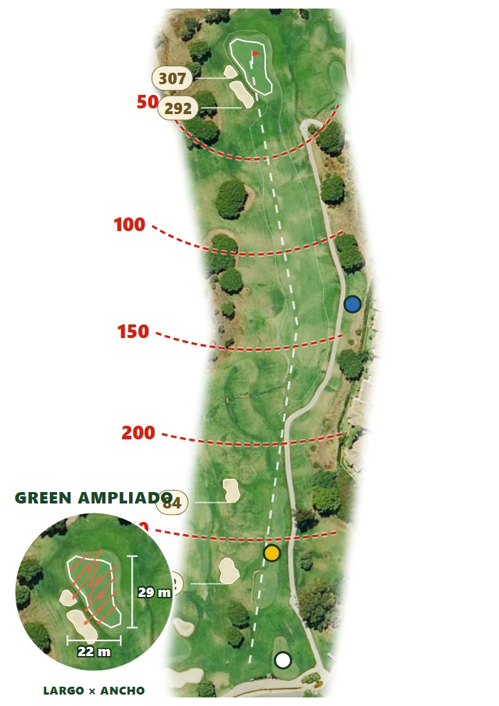Plano del hoyo 1 de La Cala Resort