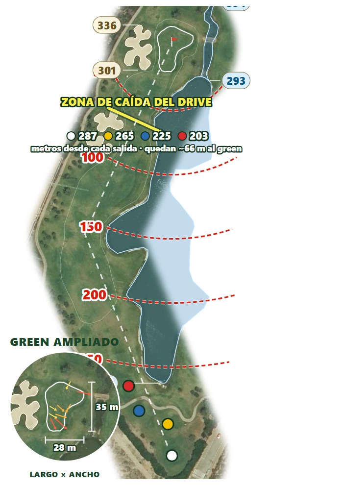 Plano del hoyo 2 de La Serena Golf