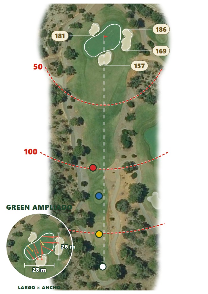 Plano del hoyo 2 de T-Golf Palma (antes Puntiró)