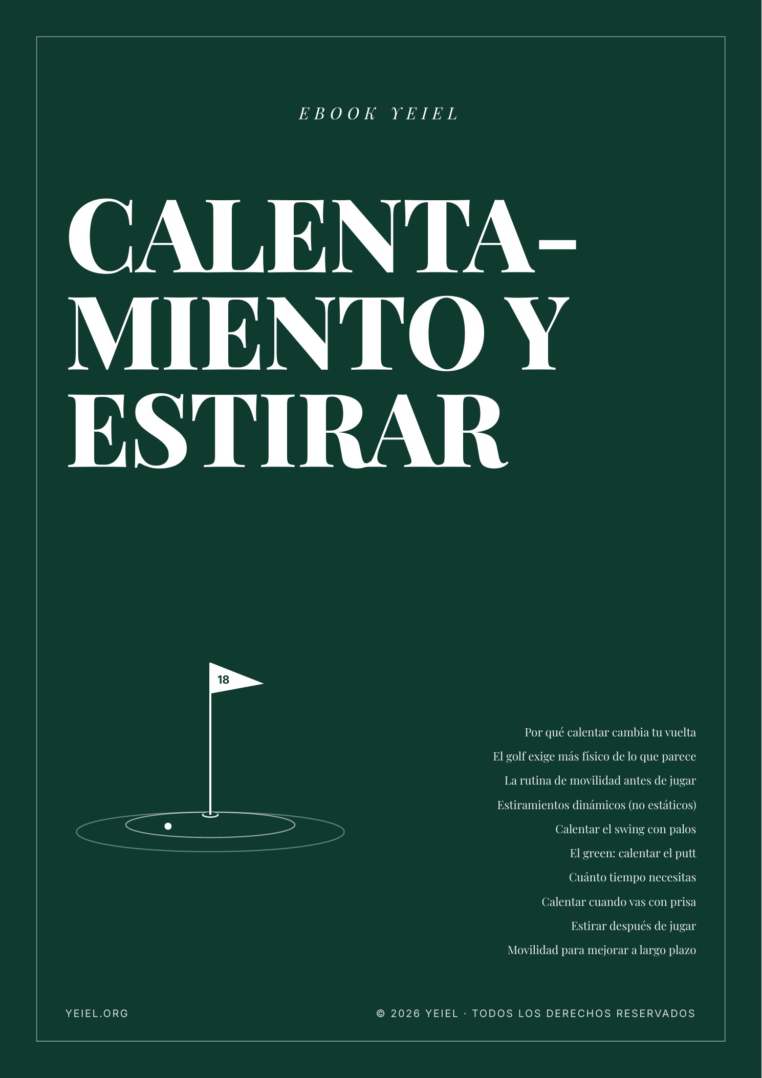 Portada del ebook Calentamiento y estiramientos para golf