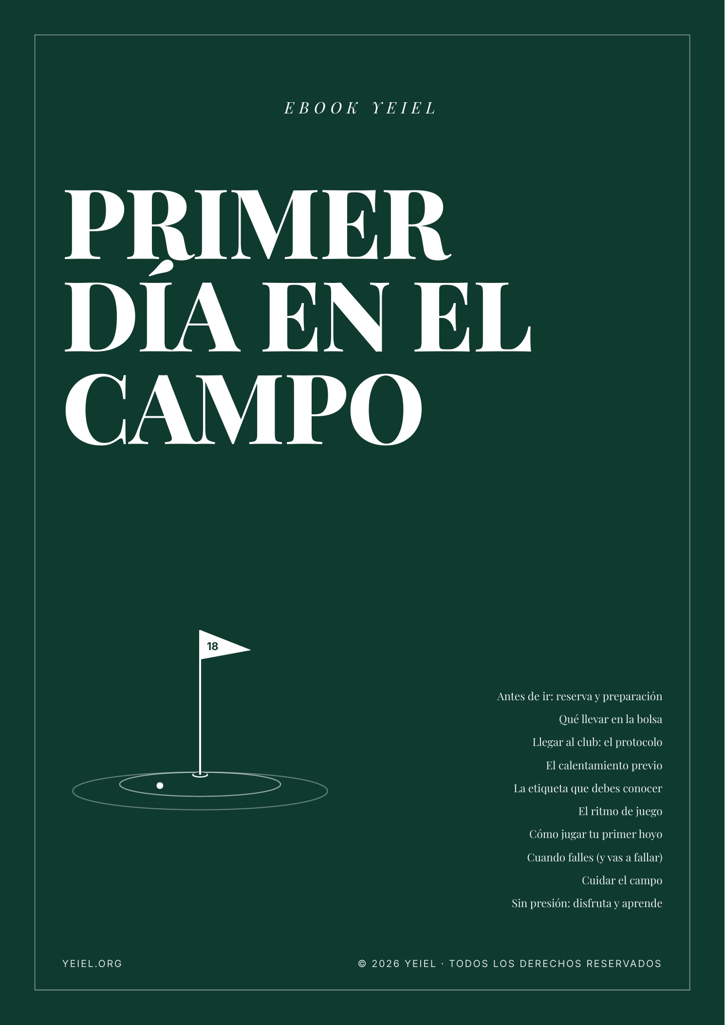 Portada del ebook Primer día en un campo de golf: protocolo, etiqueta y errores