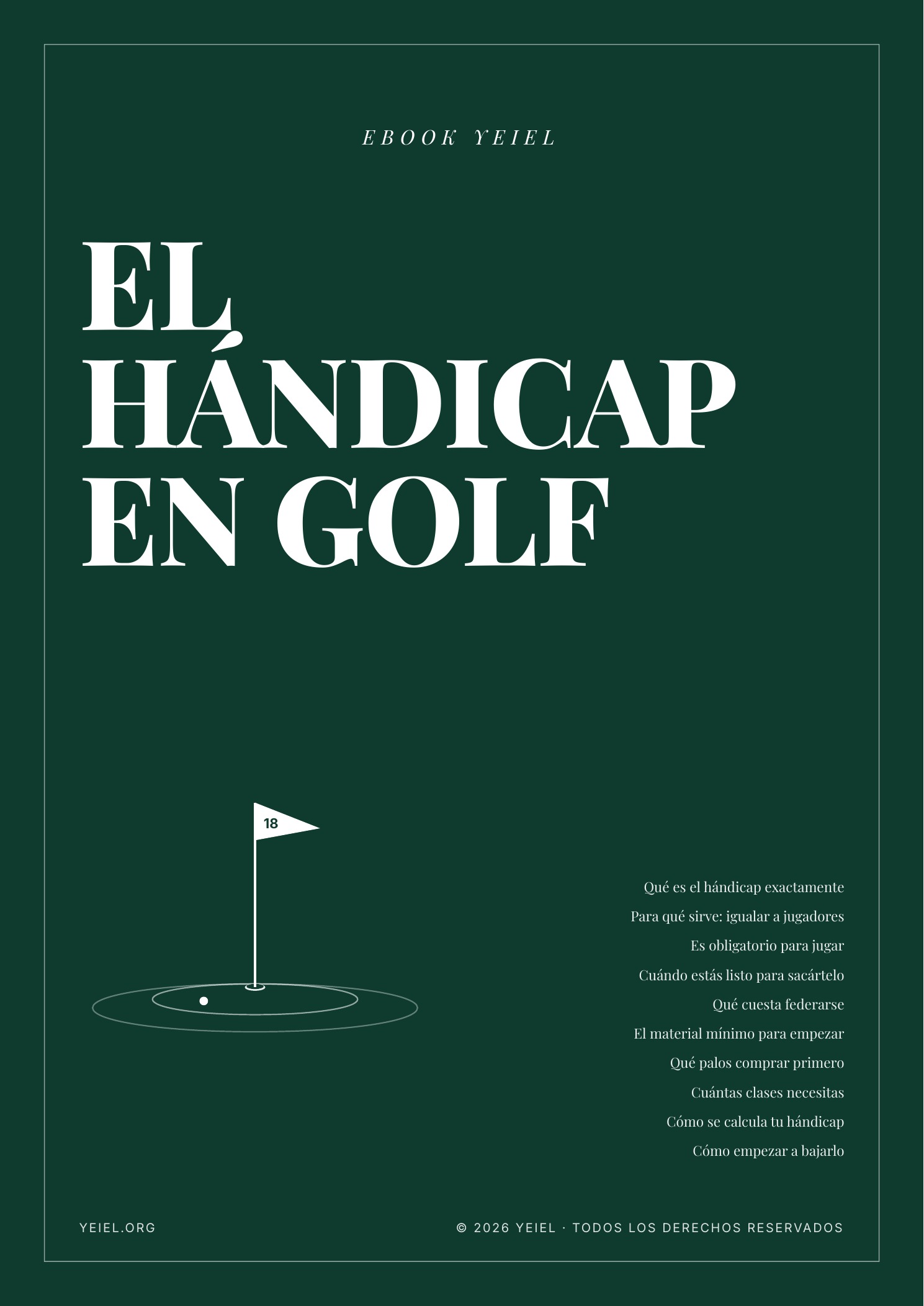 Portada del ebook El hándicap en golf: qué es, cómo sacártelo y cómo funciona
