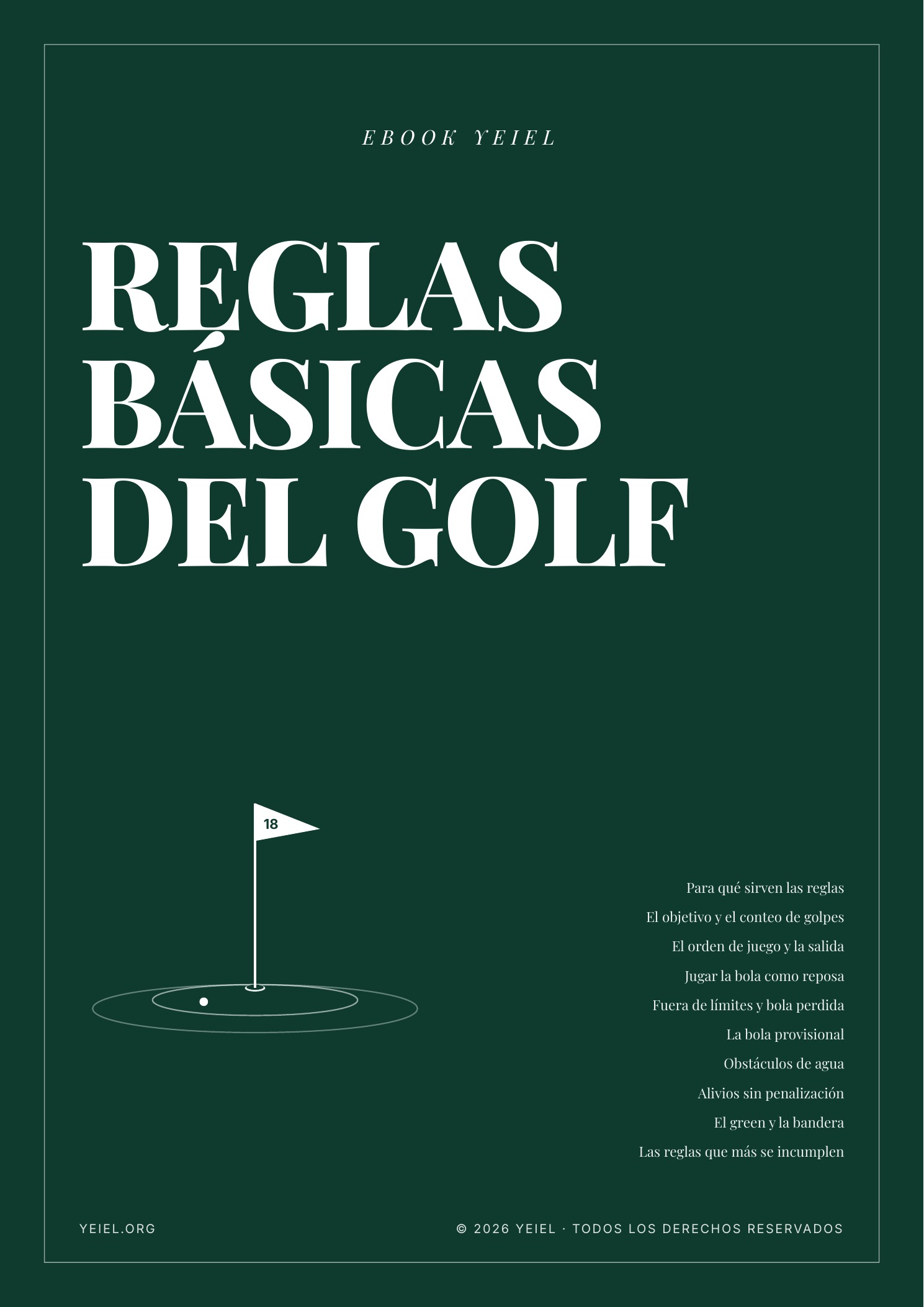 Portada del ebook Reglas básicas del golf: drop, bola perdida, OB y penalidades